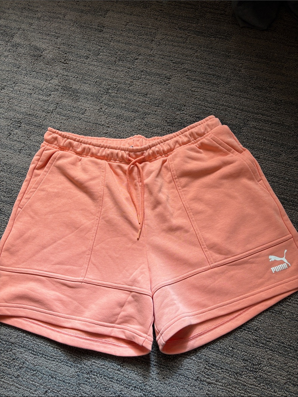 Puma Coral Pink Casual Athletic Shorts